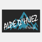 Alpe d’Huez France Rechteckiger Aufkleber (Vorderseite)