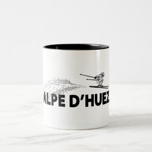 Alpe d’Huez France Skispringer Zweifarbige Tasse