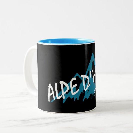 Alpe d’Huez France Zweifarbige Tasse (Vorderseite Links)