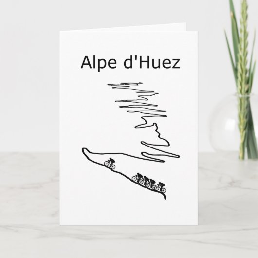 Alpe d Huez in Frankreich - Fahrrad für Männer und Karte (Vorderseite)