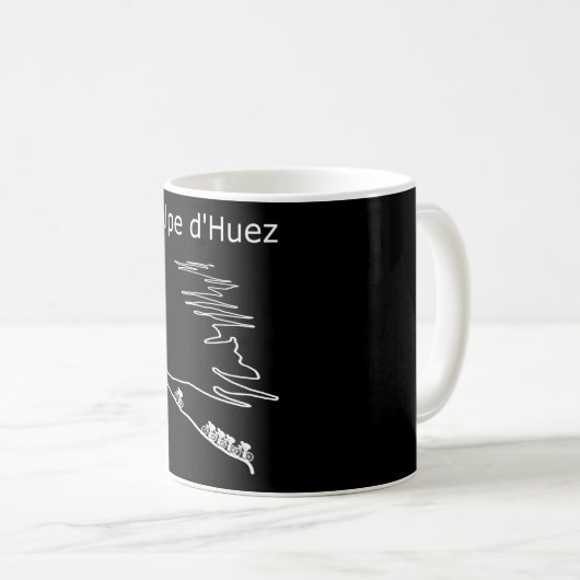 Alpe d Huez in Frankreich Raddesign für Männer und Kaffeetasse (VorderseiteRechts)
