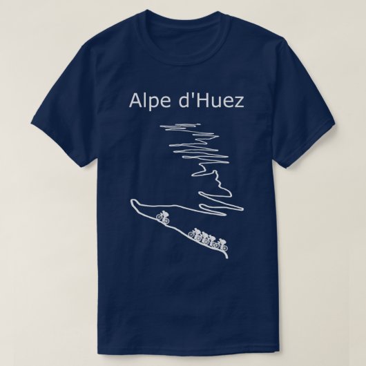 Alpe d Huez in Frankreich Raddesign für Männer und T-Shirt (Design vorne)