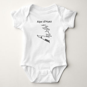 Alpe d Huez in Frankreich Radsport für Männer un Baby Strampler