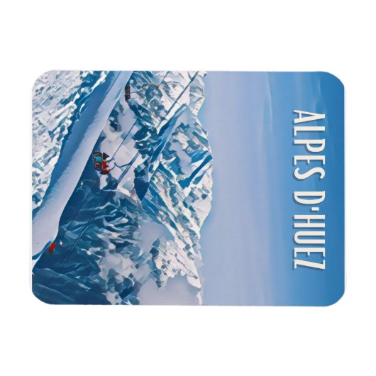 Alpe d’Huez Skistation Magnet (Horizontal)