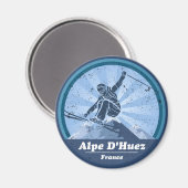 Alpe d’Huez Skistation Magnet (Vorderseite/Rückseite)