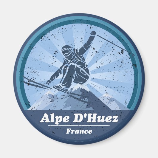 Alpe d’Huez Skistation Magnet (Vorne)