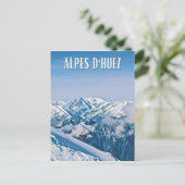 Alpe d’Huez Skistation Postkarte (Stehend Vorderseite)