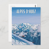 Alpe d’Huez Skistation Postkarte (Vorne/Hinten)