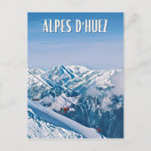 Alpe d’Huez Skistation Postkarte (Vorderseite)