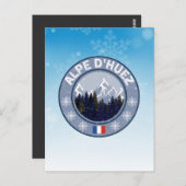 Alpe d’Huez Skistation Postkarte (Vorne/Hinten)