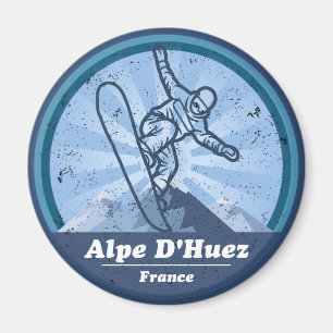Alpe d’Huez Skistation - Snowboard Magnet