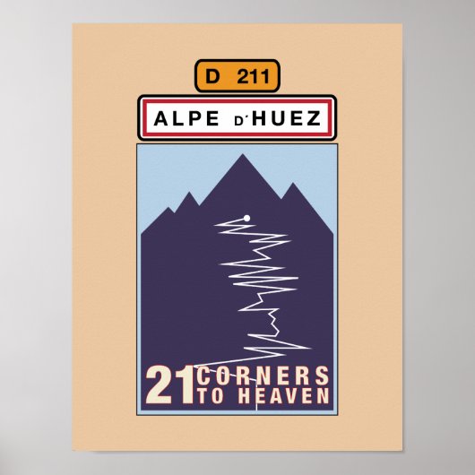ALPE D'HUEZ 21 CORNERS POSTER (Vorne)