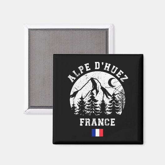 Alpe Dhuez Frankreich Alpen Skigebiet Alpen Magnet (Vorderseite/Rückseite)