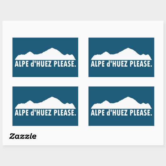 Alpe d'Huez Frankreich Bitte Rechteckiger Aufkleber (Blatt)