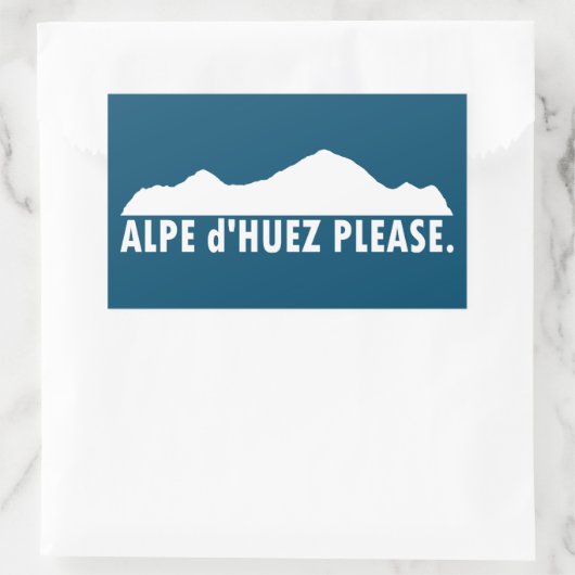 Alpe d'Huez Frankreich Bitte Rechteckiger Aufkleber (Tasche)