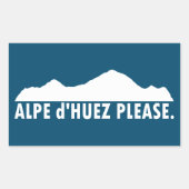 Alpe d'Huez Frankreich Bitte Rechteckiger Aufkleber (Vorderseite)