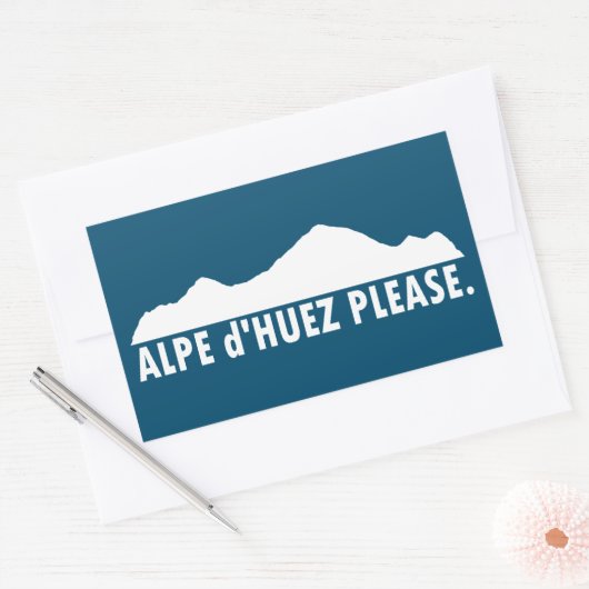 Alpe d'Huez Frankreich Bitte Rechteckiger Aufkleber (Umschlag)
