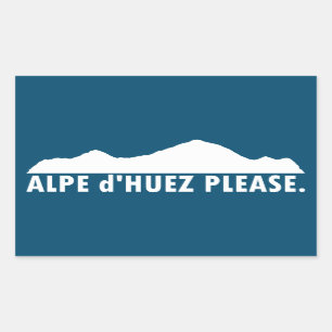 Alpe d'Huez Frankreich Bitte Rechteckiger Aufkleber
