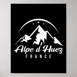 Alpe D'huez Frankreich Skigebiet Snowboarden Poster