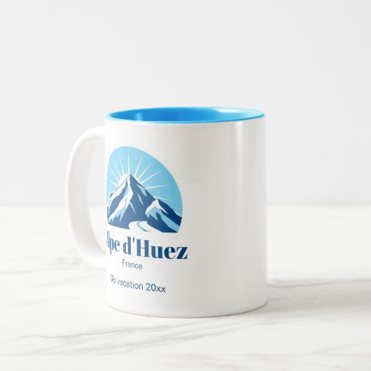 Alpe d'Huez Frankreich Skiurlaub Tasse (Vorderseite Links)