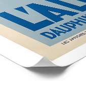 Alpe d'Huez Frankreich Vintage-Skiplakat Poster (Ecke)