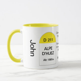 Alpe dhuez franz. Straße Marker, Road Bike, Climbe Tasse