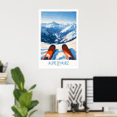 Alpe dHuez Kunstdruck Wintersport Poster (Heimbüro)