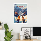 Alpe dHuez Ski Print 1 Poster (Heimbüro)