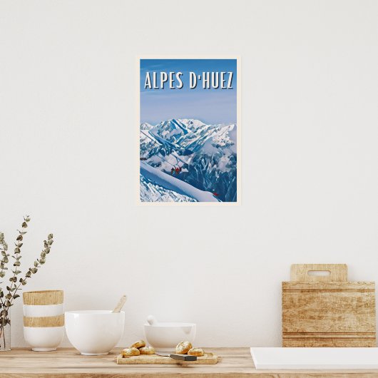 Alpe d'Huez Skistation Poster (Küche)