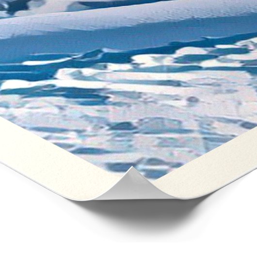 Alpe d'Huez Skistation Poster (Ecke)