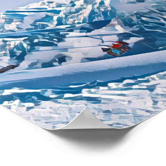 Alpe d'Huez Skistation Poster (Ecke)
