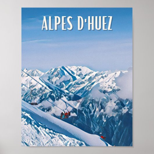 Alpe d'Huez Skistation Poster (Vorne)