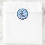 Alpe d'Huez Skistation - Skier Sticker (Tasche)