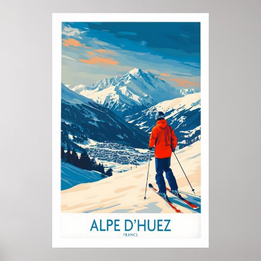 Alpe dHuez Wandkunst Ski Poster 1 (Vorne)