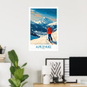Alpe dHuez Wandkunst Ski Poster 1 (Heimbüro)