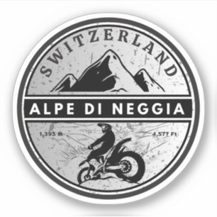 Alpe di Neggia Schweizer Alpen Motorradtour Aufkleber
