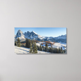 Alpe di Siusi Winterlandschaft Leinwanddruck