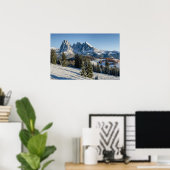 Alpe di Siusi Winterlandschaft Poster (Heimbüro)