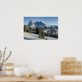 Alpe di Siusi Winterlandschaft Poster (Küche)