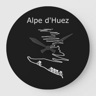 Alpe Huez in Frankreich Radfahrer Design Männer Große Wanduhr