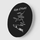 Alpe Huez in Frankreich Radfahrer Designer Männer Große Wanduhr (Winkel)