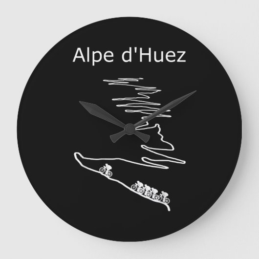 Alpe Huez in Frankreich Radfahrer Designer Männer Große Wanduhr (Vorderseite)