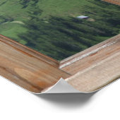 Alpen Bergblick aus einem Fenster Poster (Ecke)