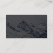 Alpen-Berge im Schnee Visitenkarte (Rückseite)