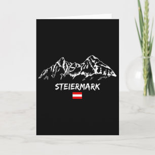 Alpen Bergpanorama Skifahren Urlaub Apres-Ski Stei Karte