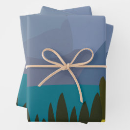 Alpen Bergsee Geschenkpapier Set