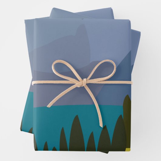 Alpen Bergsee Geschenkpapier Set (Beispiel)