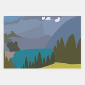 Alpen Bergsee Geschenkpapier Set (Vorderseite)