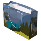 Alpen Bergsee Große Geschenktüte (Rückseite Schrägansicht)