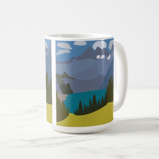 Alpen Bergsee Kaffeetasse (VorderseiteRechts)